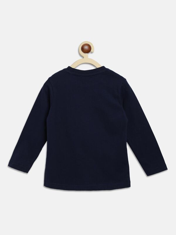 T-Shirt With Print - Navy Blue image number 1